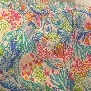 Pottery barn kids reversible mermaids cove bedding F/Q comforter